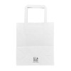 Fiesta Recyclable Flat Handle White Paper Bags Small (250 Pack)