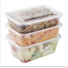 Fiesta Recyclable Plastic Microwavable Containers with Lid Medium 650ml (250 Pack)