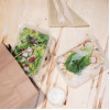 Fiesta Recyclable Plastic Microwavable Containers with Lid Medium 650ml (250 Pack)