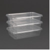 Fiesta Recyclable Plastic Microwavable Containers with Lid Small 500ml (250 Pack)