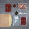 Fiesta Recyclable Plastic Microwavable Containers with Lid Large 1000ml (250 Pack)