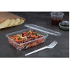 Fiesta Recyclable Plastic Microwavable Containers with Lid Small 500ml (250 Pack)