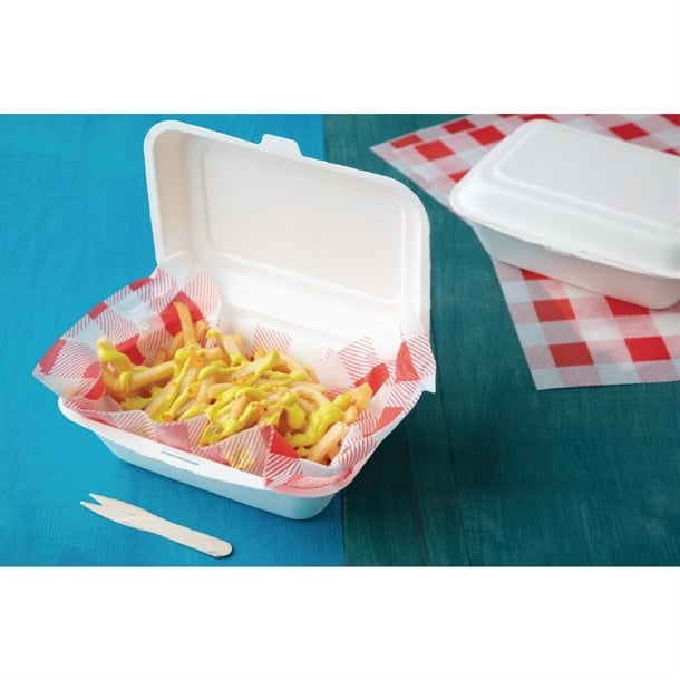 Fiesta Green Compostable Hinged Container 66x135x182mm (250 Pack)