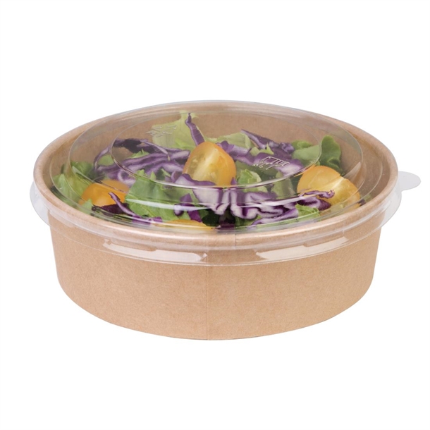 Fiesta Compostable Round Kraft Salad Bowl 500ml (300 Pack)