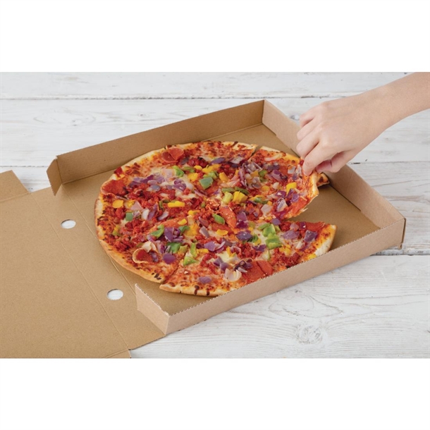 Fiesta Compostable Plain Pizza Pack Boxes Large (50 Pack)
