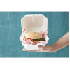 Fiesta Compostable Bagasse Burger Boxes with Bottom Ridges 157mm (500 Pack)