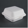 Fiesta Compostable Bagasse Burger Boxes with Bottom Ridges 157mm (500 Pack)