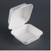 Fiesta Compostable Bagasse Burger Boxes with Bottom Ridges 157mm (500 Pack)