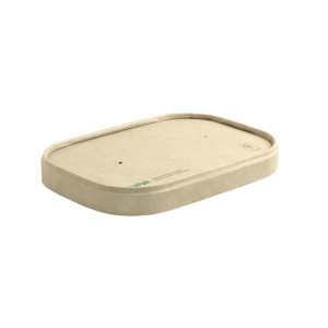 BioPak BioBoard Takeaway Lid Kraft to suit 500 - 1000ml (300 Pack)