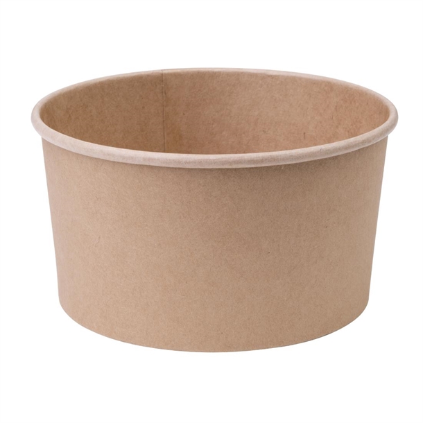 Fiesta Compostable Round Kraft Salad Bowl 1000ml (300 Pack)