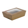 BioPak BioBoard Kraft Takeaway Lunch Boxes with Window Large (200 Pack)