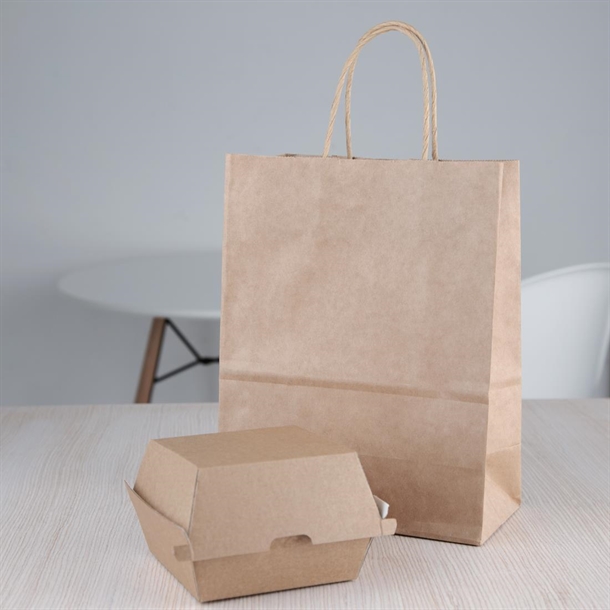 Fiesta Compostable Kraft Burger Boxes Small 105mm (200 Pack) Fiesta Compostable Kraft Burger Boxes Small 105mm (200 Pack)