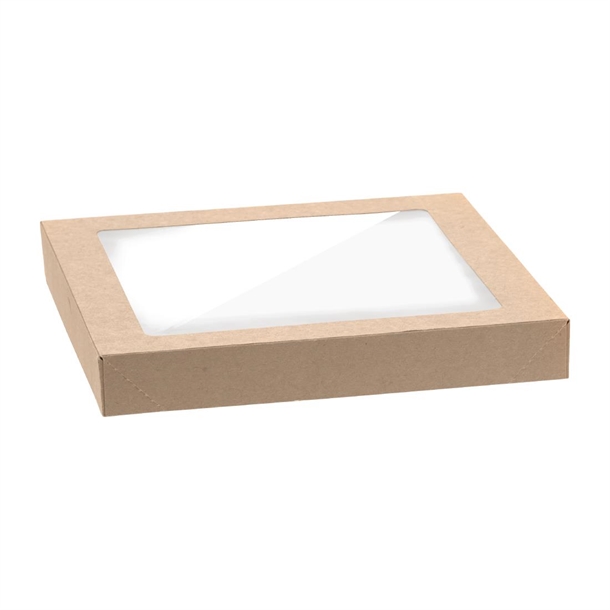 BioPak BioBoard PLA Window Lid for Catering Tray Bases Small (100 Pack)