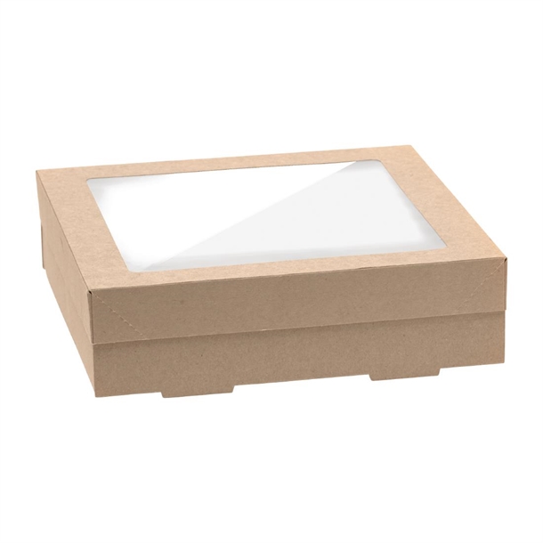 BioPak BioBoard PLA Window Lid for Catering Tray Bases Small (100 Pack)