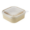 Fiesta Recyclable PET lid for Square Container Bases (300 Pack)