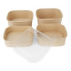 Fiesta Recyclable PET lid for Square Container Bases (300 Pack)