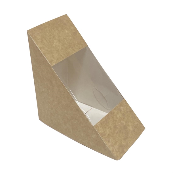 Fiesta Recyclable Deep Sandwich Wedge with PET Window 75mm (500 Pack) Fiesta Recyclable Deep Sandwich Wedge with PET Window 75mm (500 Pack)