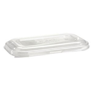 BioPak rPET Lids for BioPak BioCane 750 & 1000ml Trays Clear (500 Pack)