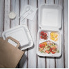 Fiesta Compostable Bagasse Food 3 Compartment Container 223mm  (200 Pack)