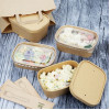 Fiesta Recyclable Paper Lids for Rectangular Containers (300 Pack)