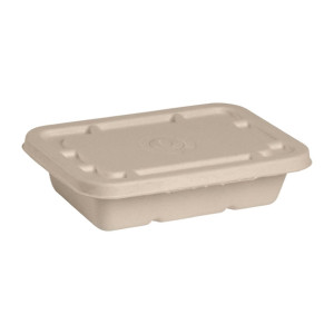 BioPak BioCane Lids for BioCane 750 & 1000ml Takeaway Base Natural (Pack 500)
