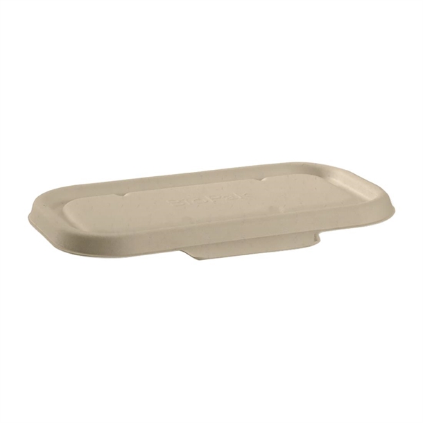 BioPak BioCane Lids for BioCane 750 & 1000ml Takeaway Base Natural (Pack 500)