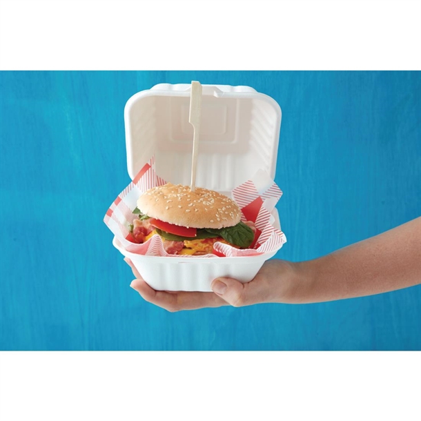 Fiesta Compostable Hinged Container 149mm (500 Pack) Fiesta Compostable Hinged Container 149mm (500 Pack)
