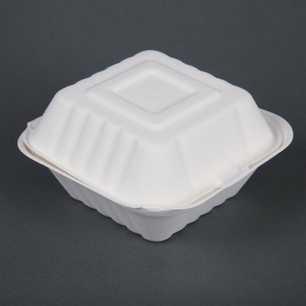 Fiesta Compostable Hinged Container 149mm (500 Pack) Fiesta Compostable Hinged Container 149mm (500 Pack)