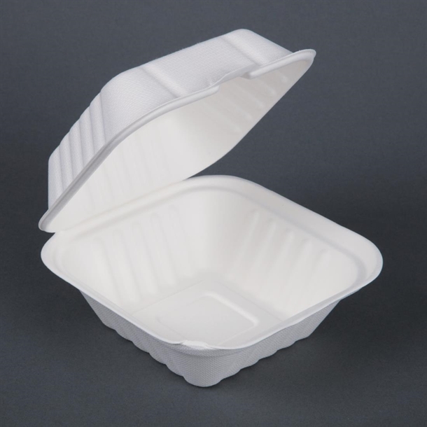 Fiesta Compostable Hinged Container 149mm (500 Pack) Fiesta Compostable Hinged Container 149mm (500 Pack)
