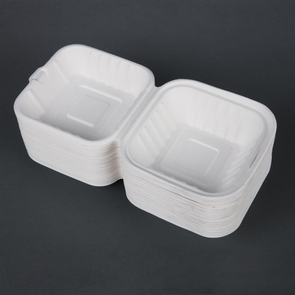 Fiesta Compostable Hinged Container 149mm (500 Pack) Fiesta Compostable Hinged Container 149mm (500 Pack)