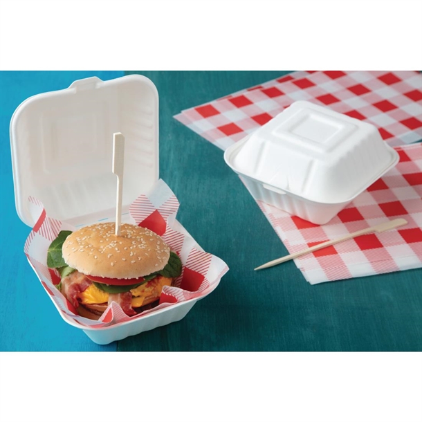 Fiesta Compostable Hinged Container 149mm (500 Pack) Fiesta Compostable Hinged Container 149mm (500 Pack)