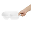 Fiesta Compostable Bagasse Oval 2-Compartment Container - 900ml (100 pack)