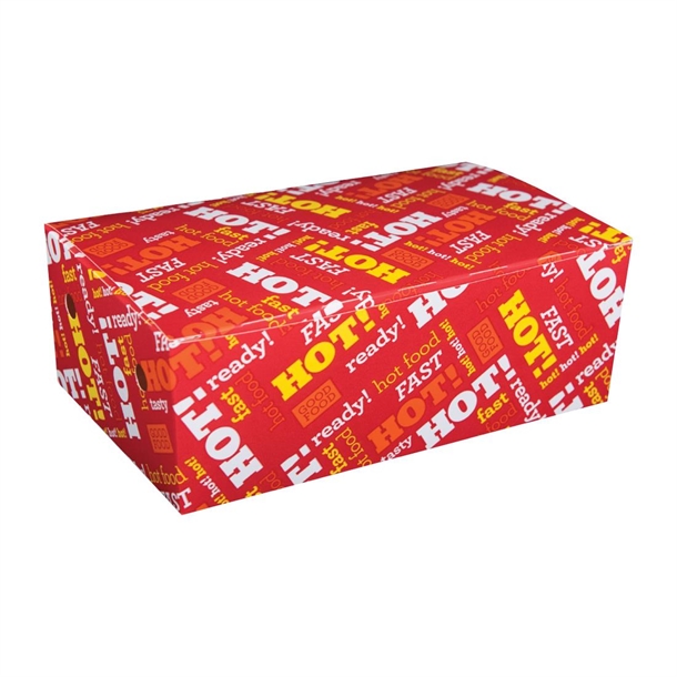 Detpak Hot Fast Food Medium Snack Box (Pack 50)