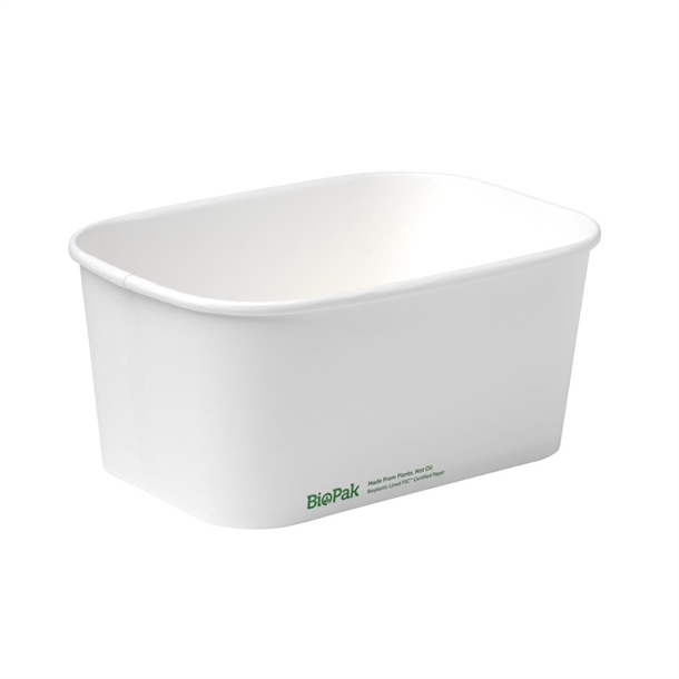 BioPak BioBoard Takeaway Base White - 1000ml (300 Pack)