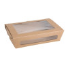 Fiesta Compostable Salad Boxes with PLA Windows 1200ml (200 Pack)