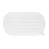 Fiesta Recyclable PET Lids for Bagasse Oval Containers (100 pack)