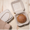 Fiesta Compostable Bagasse Burger Box Natural 152mm (500 Pack)