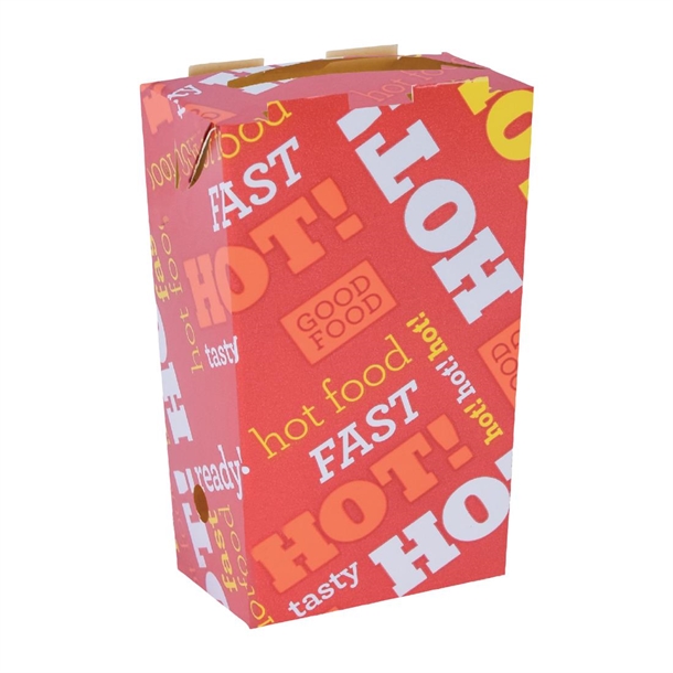 Detpak Hot Fast Food Large Rectangular Chip Carton (Pack 50) Detpak Hot Fast Food Large Rectangular Chip Carton (Pack 50)