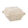 Fiesta Compostable Bagasse Burger Box Natural 152mm (500 Pack)