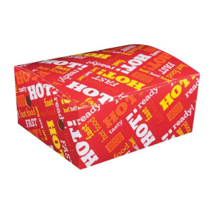 Detpak Hot Fast Food Extra Small Snack Box (Pack 50)
