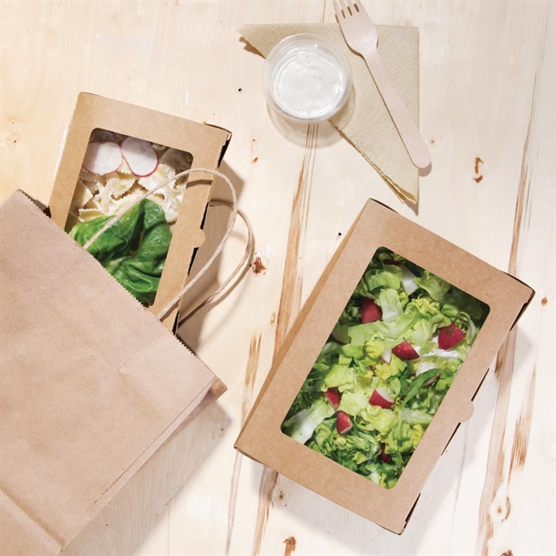 Fiesta Salad Box with PET Window 1200ml (150 Pack)