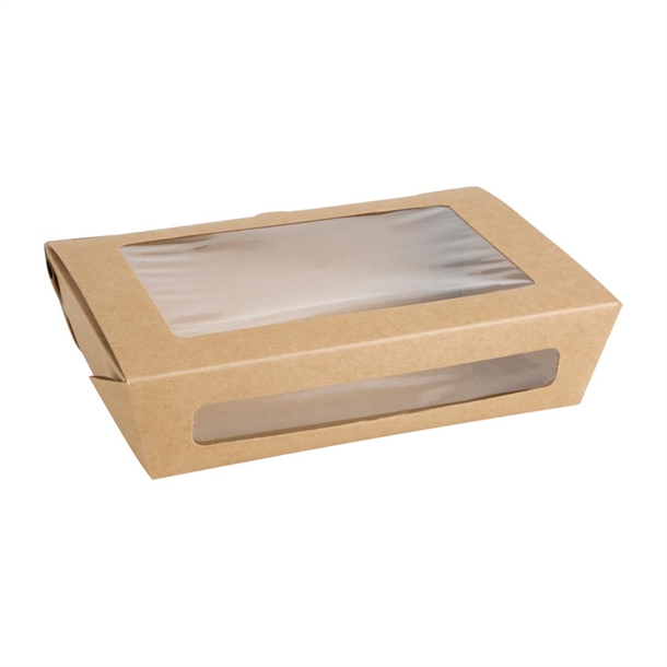 Fiesta Salad Box with PET Window 1200ml (150 Pack)