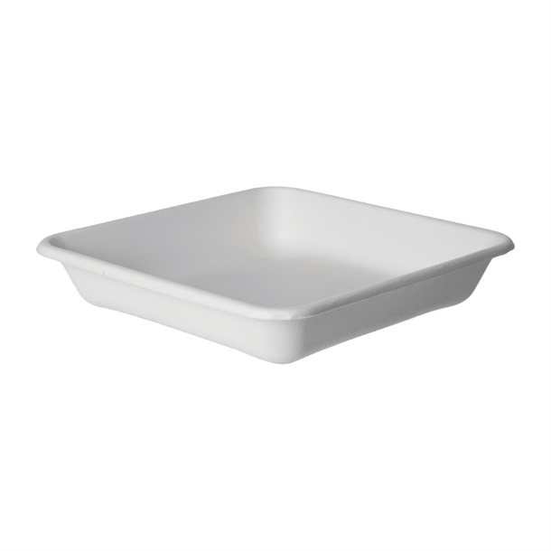 Detpak Sugarcane Square Container White - 218x218x41mm / 1390ml (200 Pack) Detpak Sugarcane Square Container White - 218x218x41mm / 1390ml (200 Pack)