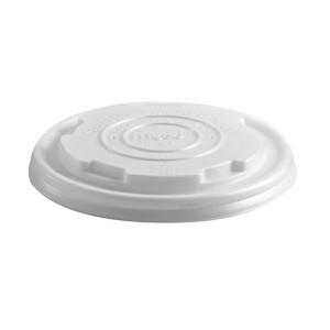 BioPak PLA Lids for BioPak BioBowl 250ml White (1000 Pack)