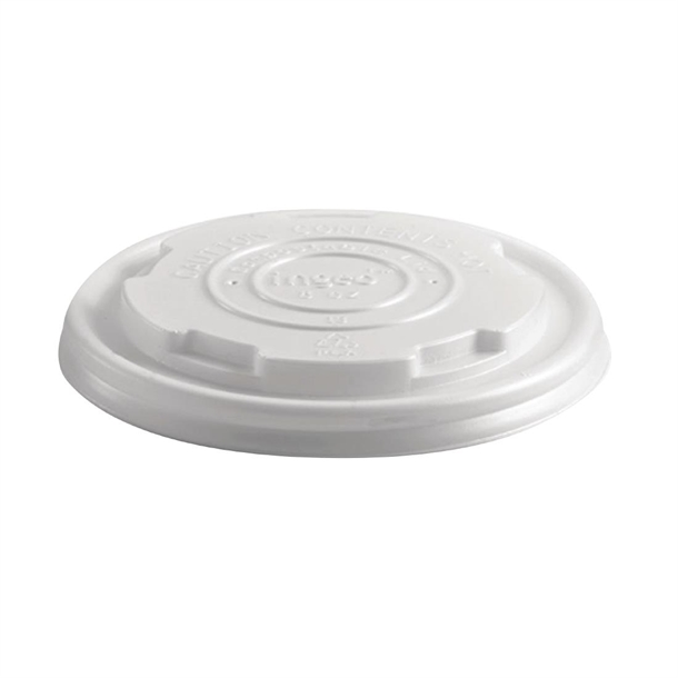 BioPak PLA Lids for BioPak BioBowl 250ml White (1000 Pack)