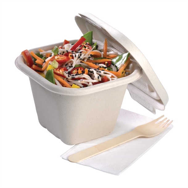 BioPak BioCane Natural Takeaway Square Bases - 630ml (Pack 600) BioPak BioCane Natural Takeaway Square Bases - 630ml (Pack 600)