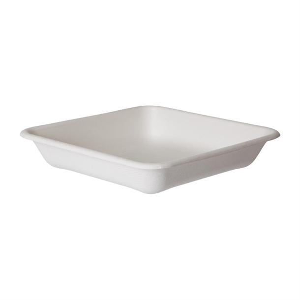 Detpak Sugarcane Square Container White - 194x194x42mm / 1065ml (200 Pack) Detpak Sugarcane Square Container White - 194x194x42mm / 1065ml (200 Pack)