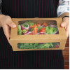 Fiesta Compostable Salad Boxes with PLA Windows 1600ml (200 Pack)