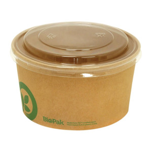 Biopak PET Lid for Kraft BioBowl 500-1000ml (400 Pack)
