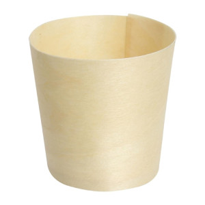 Fiesta Compostable Biodegradable Wooden Sauce Dipping Pots 38ml